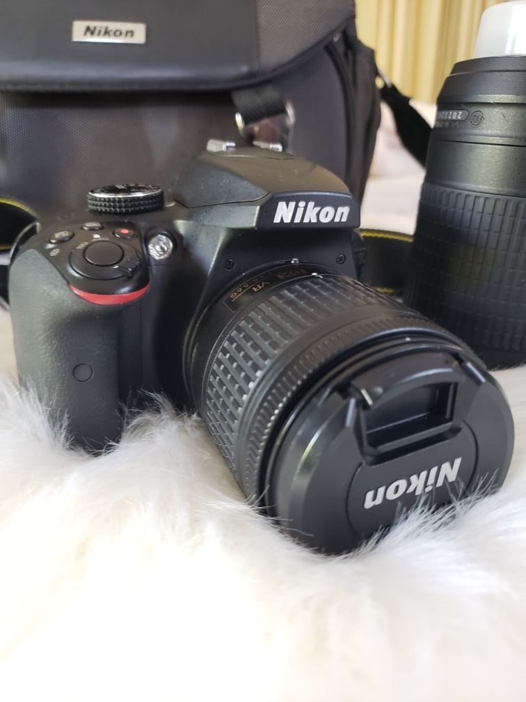 Nikon D3400 24.2 MP Digital SLR w/ NIKKOR 18-55 & 70-300mm VR Lens & Accessories