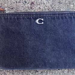 Coach Denim Wristlet 