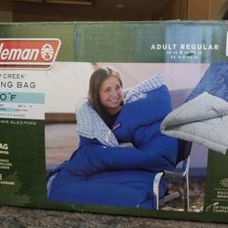 Like New Sleeping Bag Coleman Bishop Creek Adult Regular 30 Degree Sleeping Bag