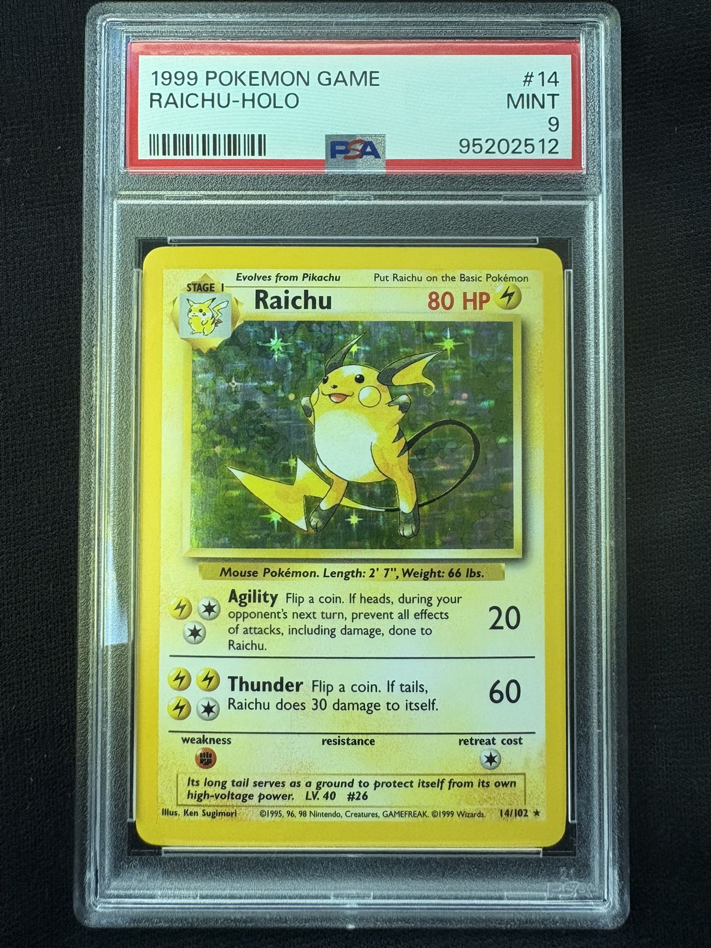 1999 Raichu Holo #14/102