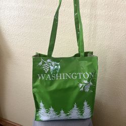 Green Vinyl Tote Bag NEW!