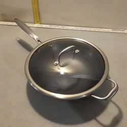 Nutrichef 12" Wok Pan With Lid