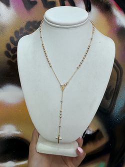 18k Tricolor Rosary