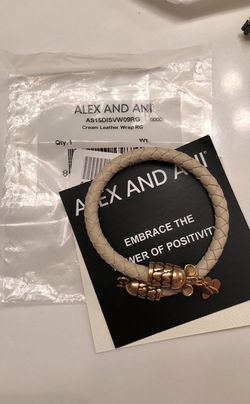 Alex and Ani cream leather wrap