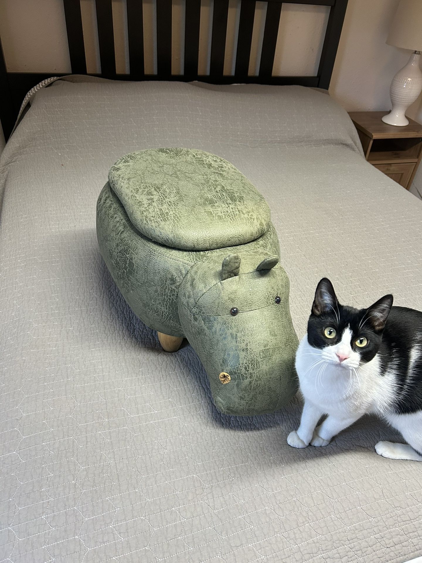 Small Hippo Storage Ottoman 