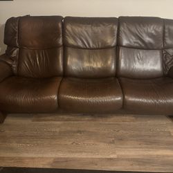 Stressless Leather Sofa Brown