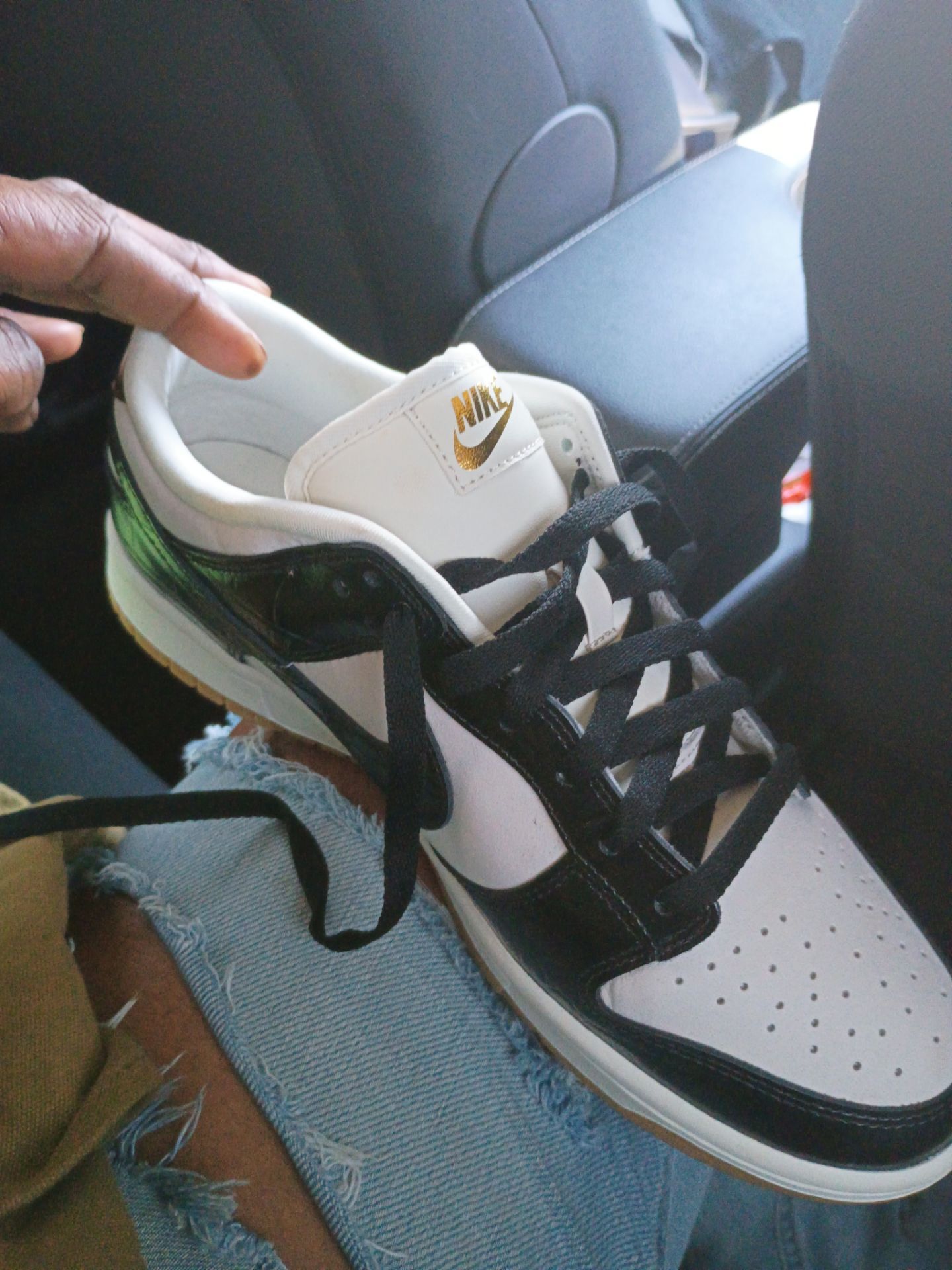 Size 9 mens alligator skin Nike dunks