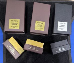 Tom Ford Eau de Parfum Spray 3.4 fl oz 3pc Set: Tobacco Vanille/Tuscan/Fab