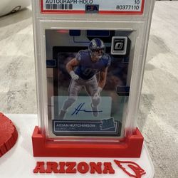 2022 Panini Donruss Optic Football Aiden Hutchinson Rookie Auto 048/125