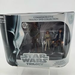 Star Wars Trilogy Commemorative DVD Collection Han Solo Leia Chewbacca Hasbro