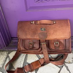 Leather Messenger Bag