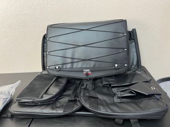 KEMIMOTO Motorcycle Travel Luggage Bags, Expandable Large Capacity Motorcycle Tail Bag, Waterproof Rear Rack Trunk, Motor Pannier Bag with Rain Cover