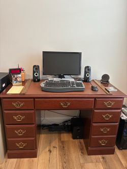 Cherry wood desk