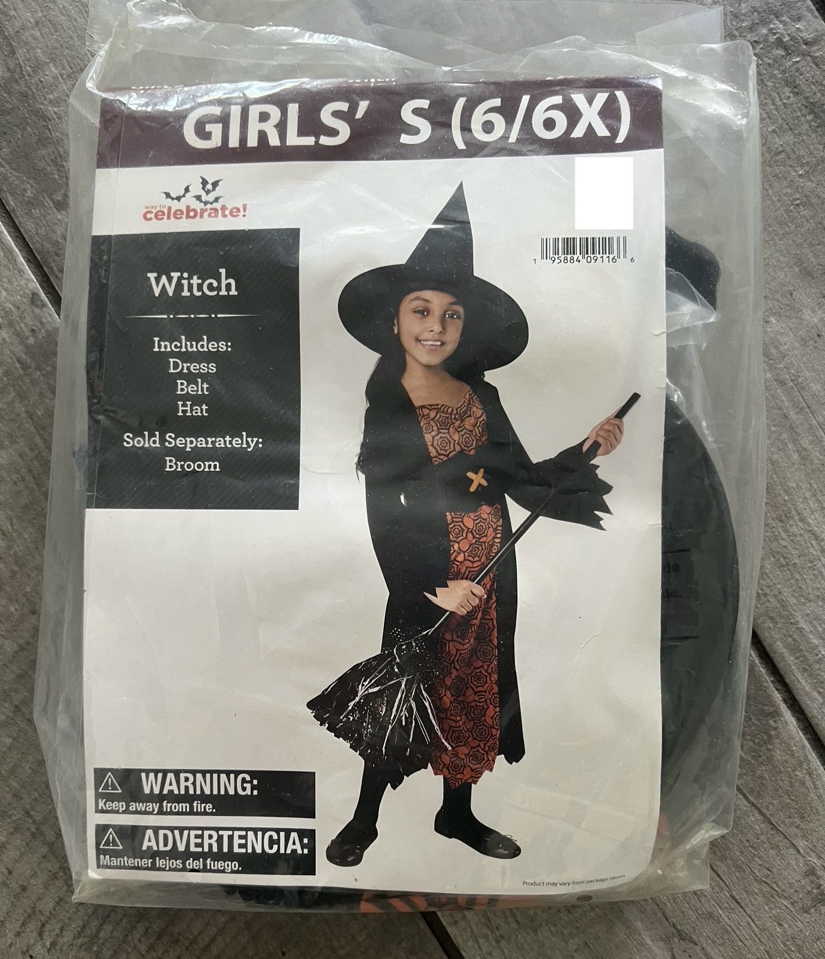 Kid’s Witch Costume Size Small