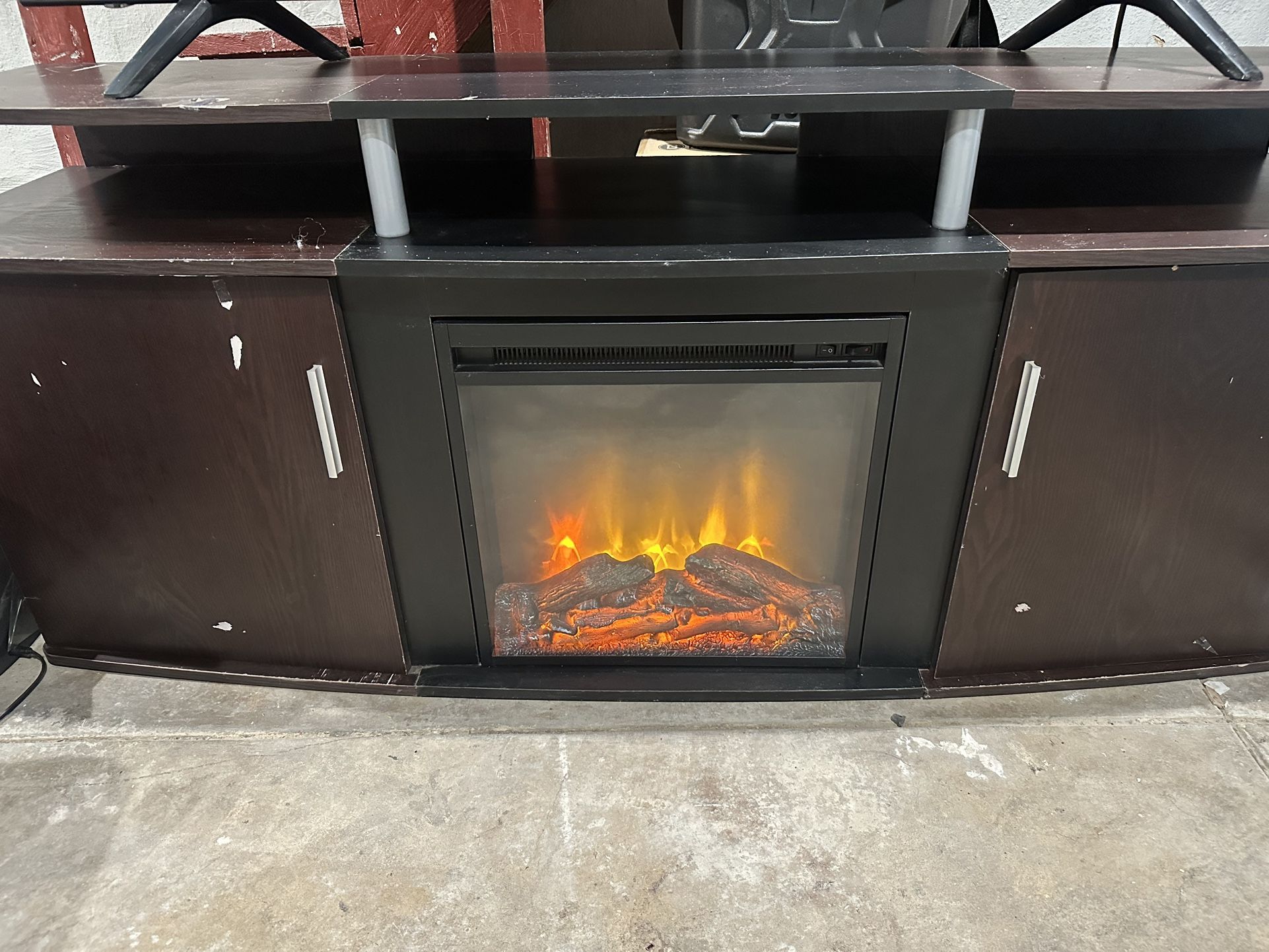 70” Electric Fireplace TV Stand w/Heater