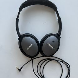 BOSE Quiet Comfort 25 Acoustic Noise Cancelling Over The Ear Headphones Black Grey (needs ear pads replacement)