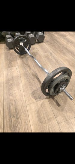 75lbs Cast Iron Adjustable Barbell