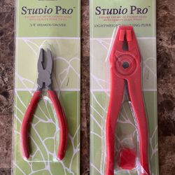 Glass Crafting Tools - 3/8” Breaker / Grozer - Lightweight Running Plier