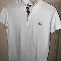 Burberry Men's Check Collar Cotton Piqué Polo Shirt