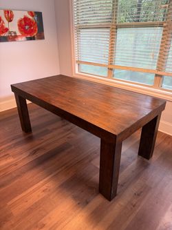 Dark Wood Rectangular Dining Table from World Market