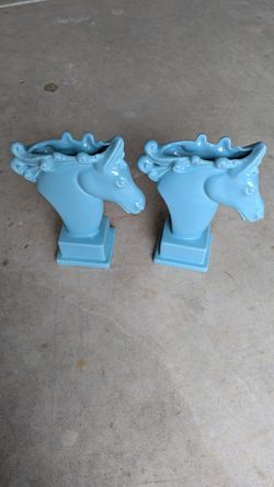 Vintage Haeger Horse Head Pair