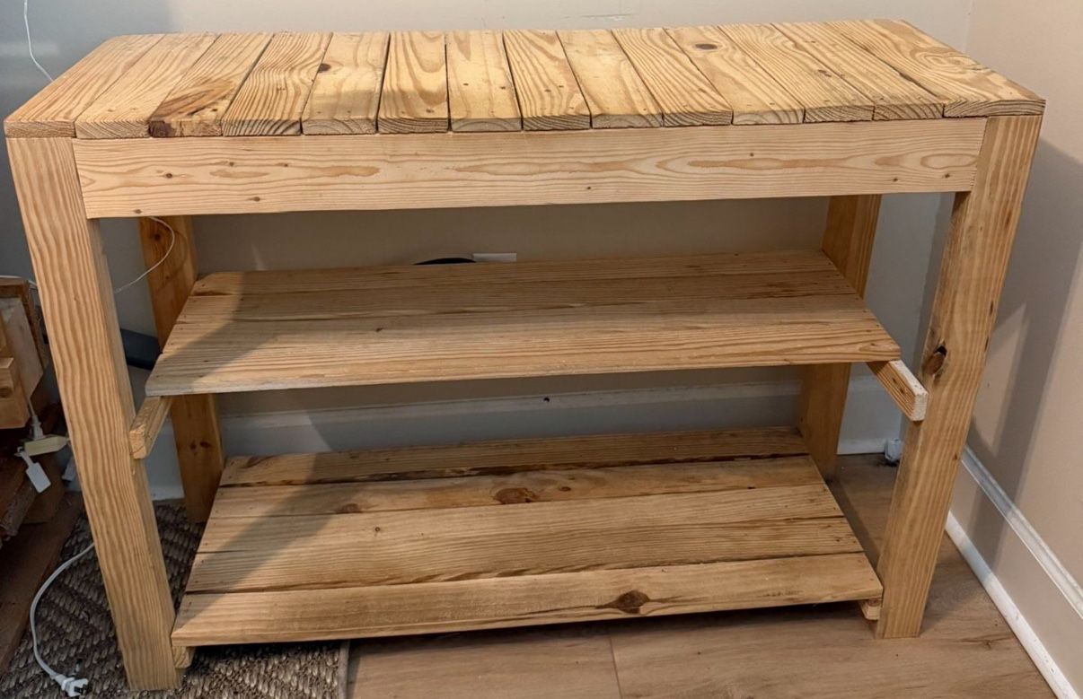 Custom made wood desk