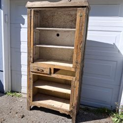 Antique  China Cabinet  36 x72 Oak