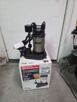 Everbilt Stainless Steel Submersible Sump Pump 1/2 HP 