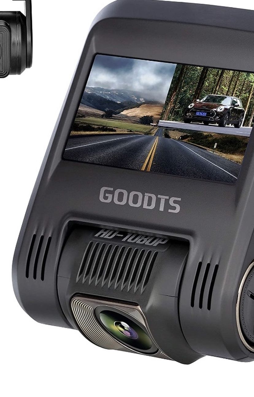 Dual Dash Cam GOODTS 1080P Full HD Dash Camera for Cars, Car Video Recorder with G-Sensor,Front and Rear Camera 170° Wide Angle, Motion Detection, Par