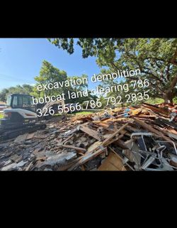 Excavation demolition bobcat