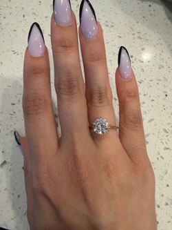 Gold plated CZ stones size 7 ring
