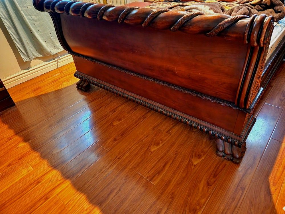 Very Nice & Sturdy Solid Wood Bed