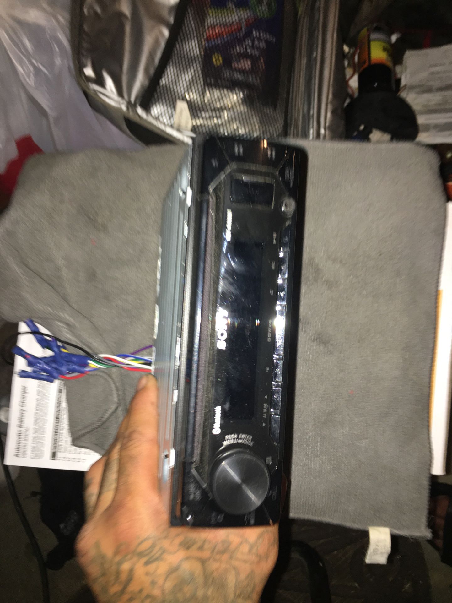 Sony cd blue tooth car audio. Stereo w/ remote control. Paid 106.00 out the door,have the receipt asking 60.00