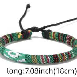 Handmade Boho Bracelet Adjustable Anklet Woven Bracelet Ethnic Hippie Style