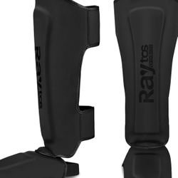 Raytos Muay Thai Shin Guards for MMA Kickboxing, Large *BRAND NEW*