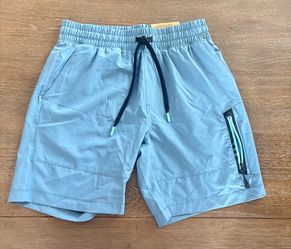 Avalanche Men’s Hiking Trail Shorts Blue Size S Stretch Zip Pocket Outdoor