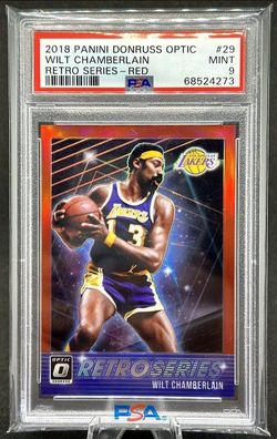 Wilt Chamberlain 2018-19 Donruss Optic Retro Series Red /99 PSA 9 Lakers