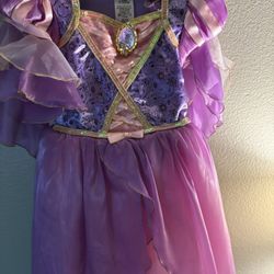 Rapunzel Dress With Crown and Wand