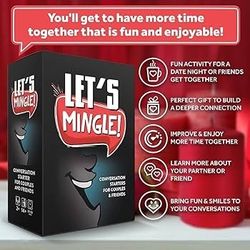 Let's Mingle 110 Fun & Interesting for Him & Her - Fun Question Cards Couple Games - Date Night