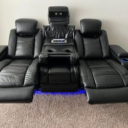 Ashley Party Time Power Reclining Sofa Couch 