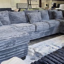 Super Sale! 🧊 Brand New Artisan 3pc Gunmetal Grey XL LAF Sectional! 🔥(TAX INCLUDED)