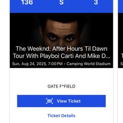 Selling The Weeknd Tickets!