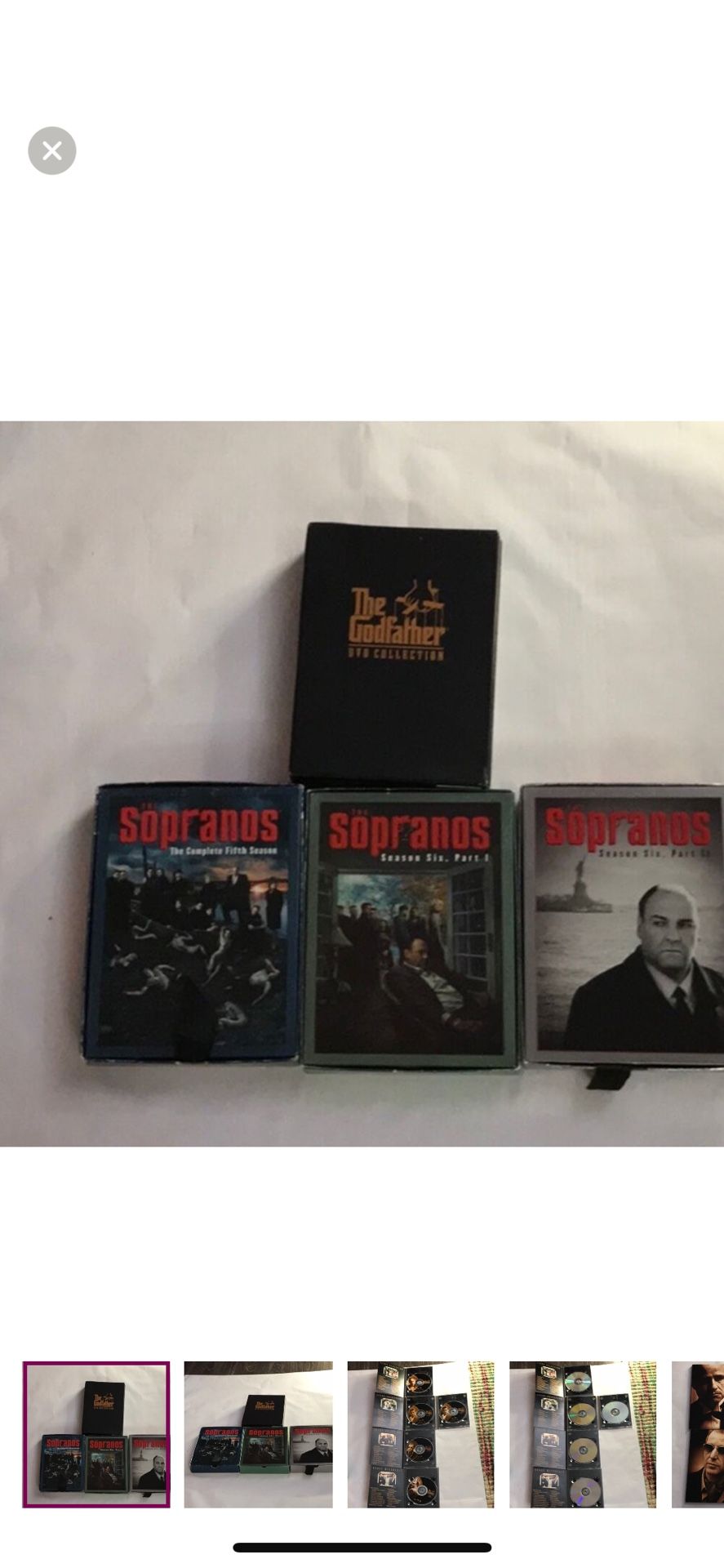Mob DVD Collection The Godfather 1-3, Sopranos Season 5 & 6