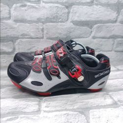LG Ergo Air Mountain Bike Cycling Size 11.5 Shoes With Clips For Look Pedals