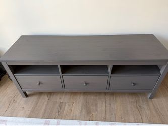 Hemnes IKEA 5 ft grey wood TV stand
