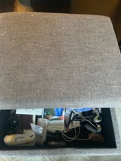 Upholstered Ottoman with Storage