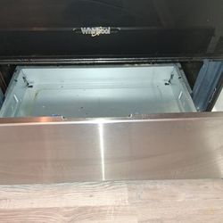 Whirlpool Stainless Steel Fridge + Stove/Oven Set (Works Great)