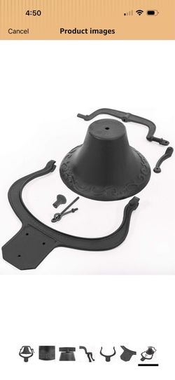XtremepowerUS Vintage Dinner Bell Large Farmhouse Antique Bell Church Liberty School Large Church Bell, Black 50+ bought in past month 28