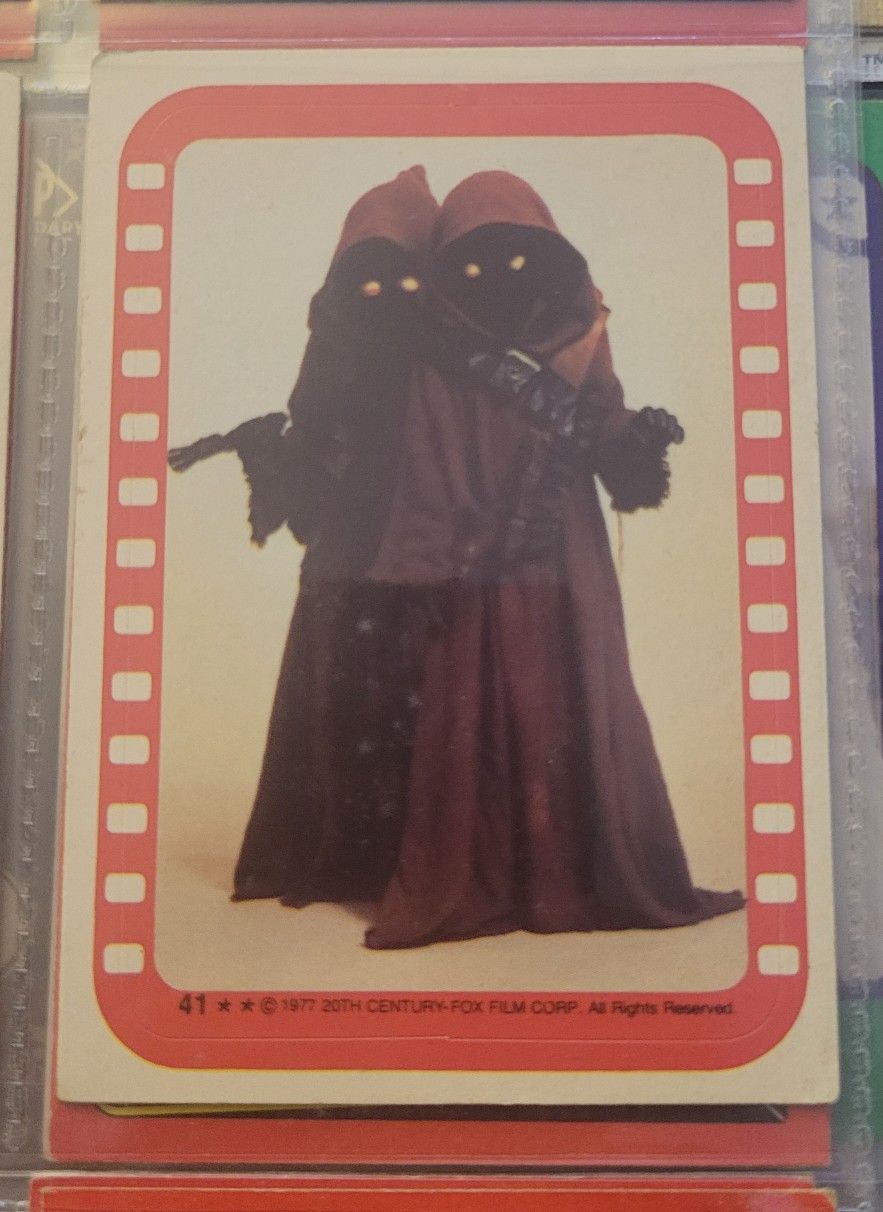 1977 Topps Star Wars #41 Pair Of Jawas Sticker card