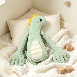 Giant Plush Patting Hand Toy - Green Dinosaur. 3-Level Adjustable, Animal Theme, Cloud-Soft Fabric, Pure Cotton